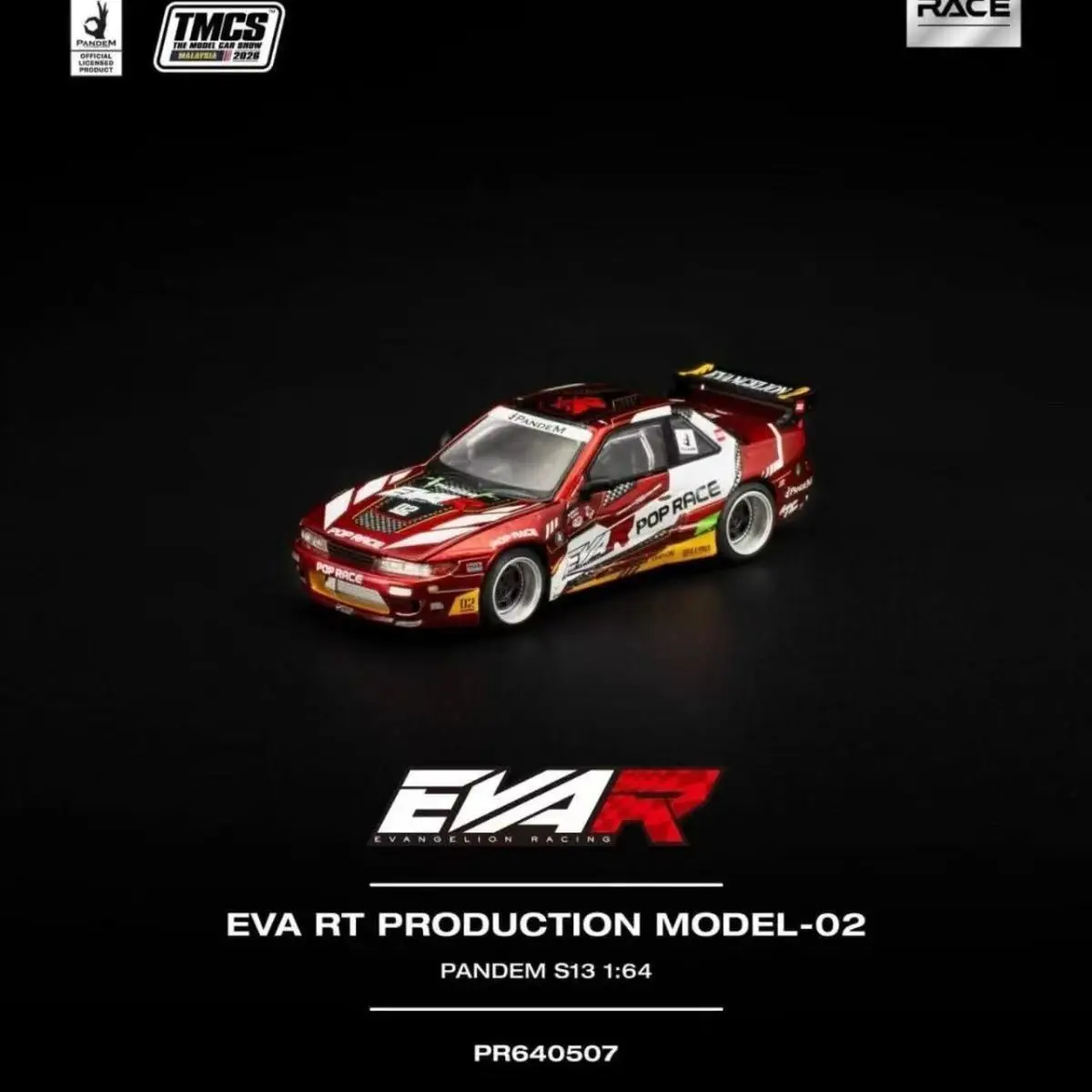 POPRACE 1:64 Amagiya Super G GR86 EVA No. 2 Machine Llimited To The Malay Exhibition Alloy Car Model