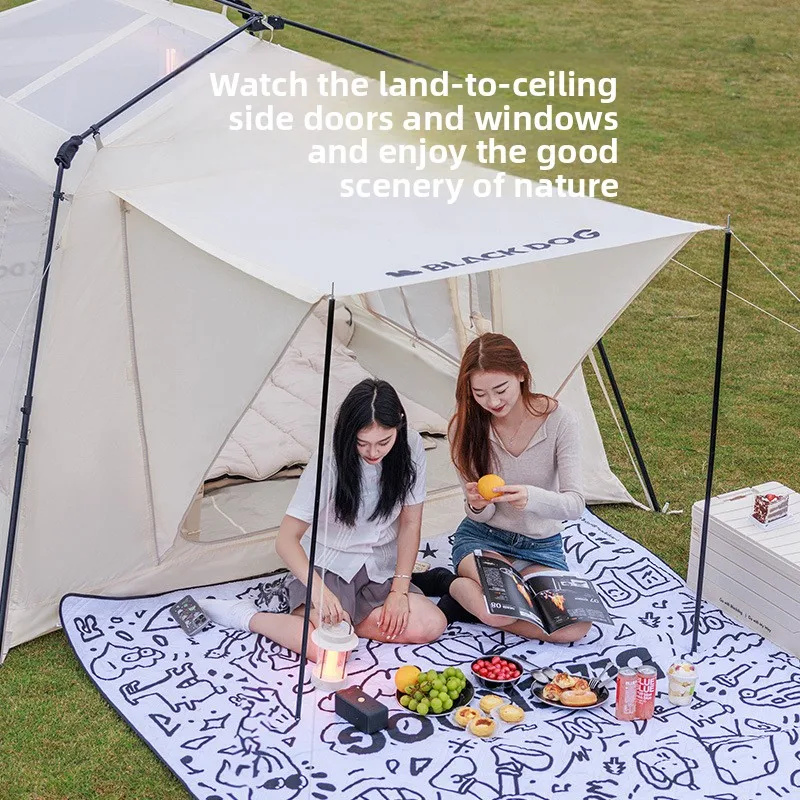 Blackdog Equipo para acampar durante la noche Una habitación y una sala de estar Miye Tienda automática Protección solar al aire libre Camping portátil
