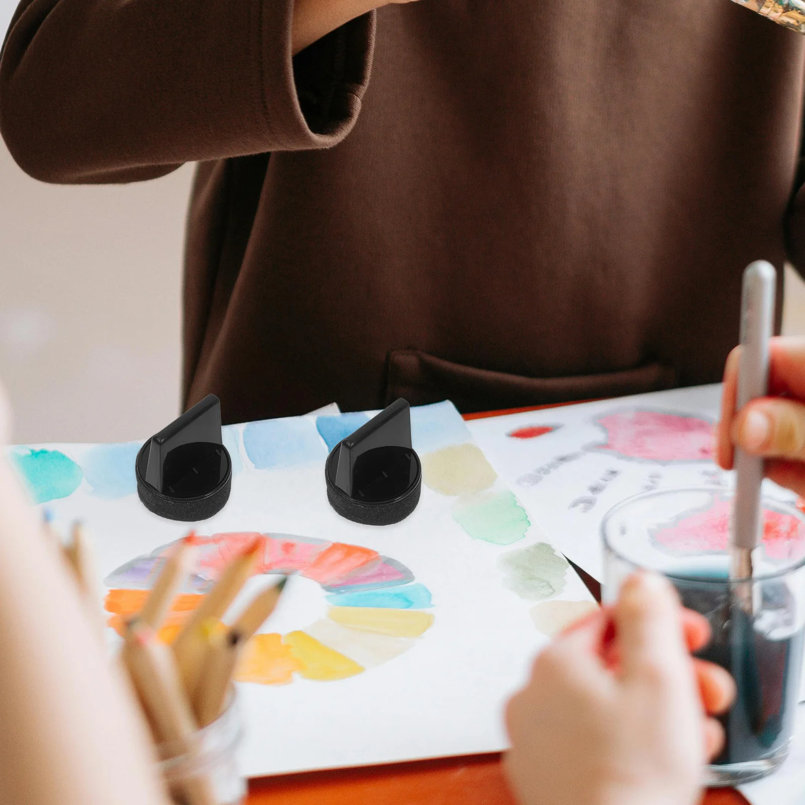 

8Pcs Round Paint Sponges for Watercolor Pottery Craft and Ceramic Tools Reusable Sponge Brushes for Detailed Art Projects