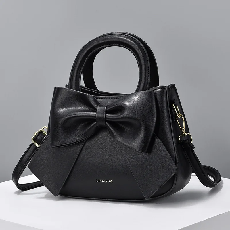 Fashionable and stylish single-shoulder handbag for women, new trendy high-end crossbody bag with bow, suitable for commuting, d image 2