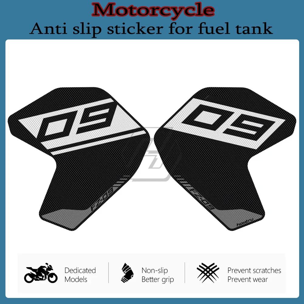 

Motorcycle Side Tank Pad Protection Knee Grip Mat For Yamaha FZ-09 FZ09 2013-2020 Fuel tank side sticker
