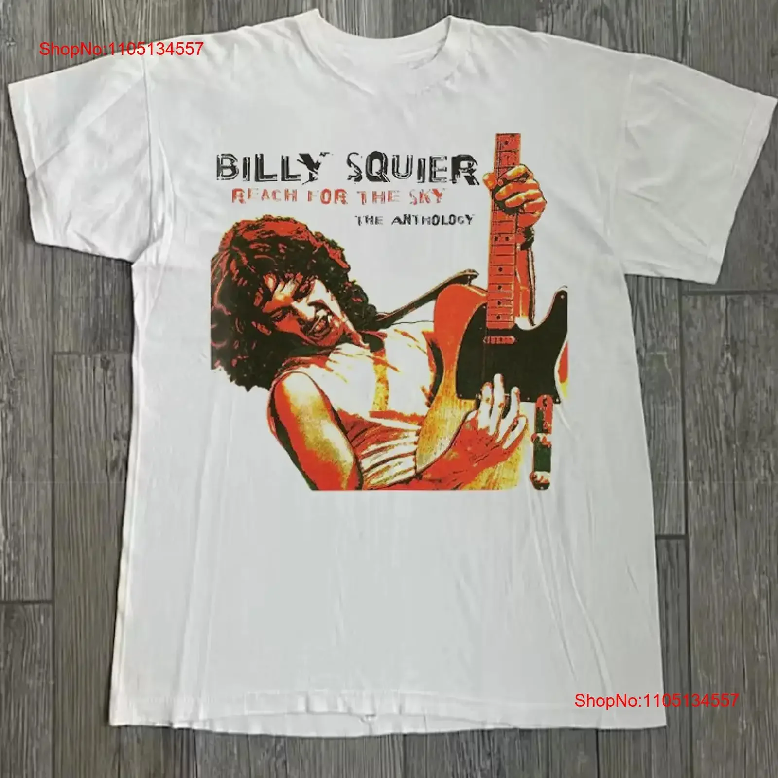 Billy Squier Reach For The Sky Anthology Camiseta de algodón BS136 vintage Lavado Cómodo Ropa de diseñador suave Moda