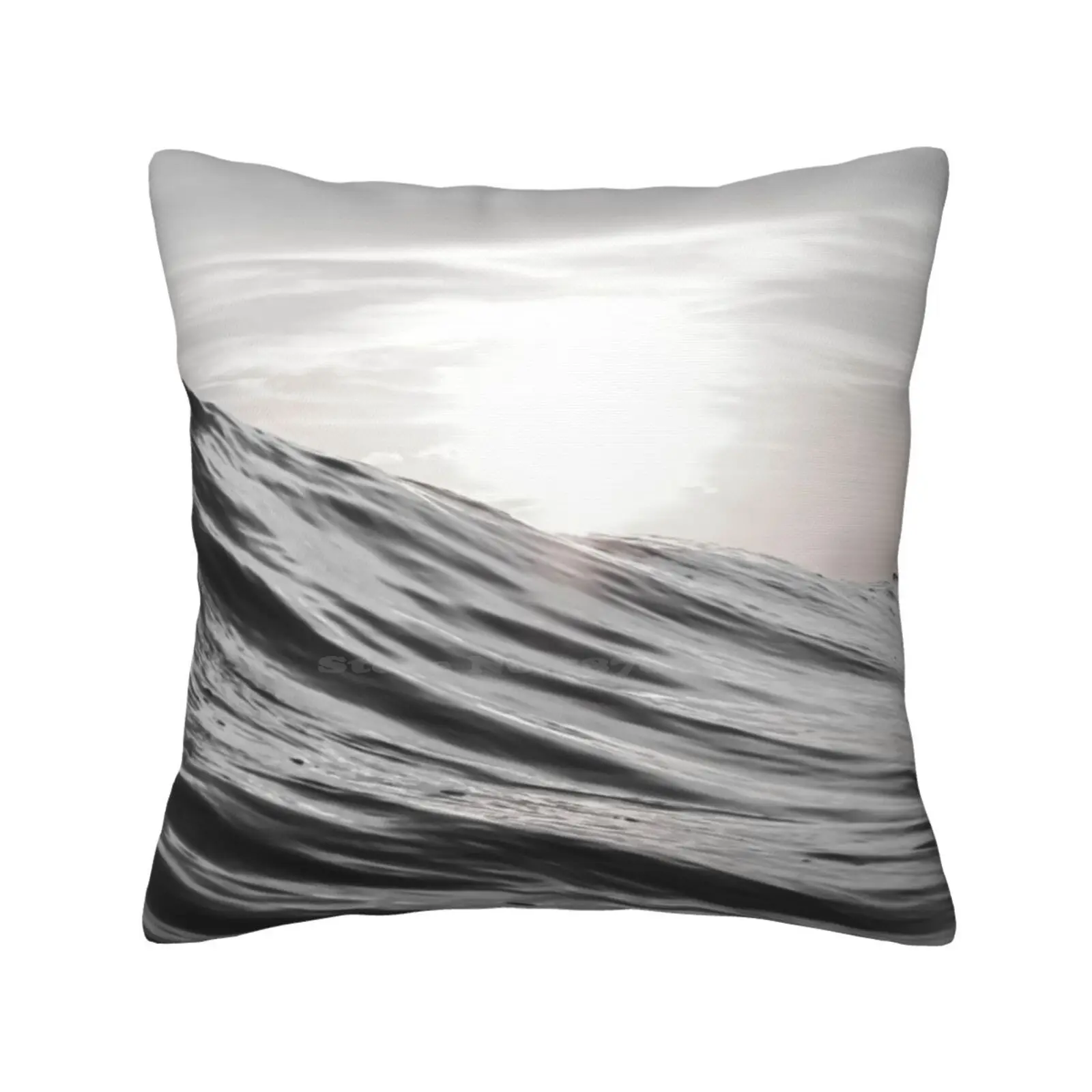 Motion Of Water Pillowslip Pillowcase Water Ocean Sea Wave Motion Nature Smooth Surfing Black And White Zen Relax Calm