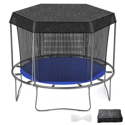 Trampoline Shade Cover Sunshade Trampoline Canopy Cover Mesh Material Trampoline Protective Tool For Picnics Backyards