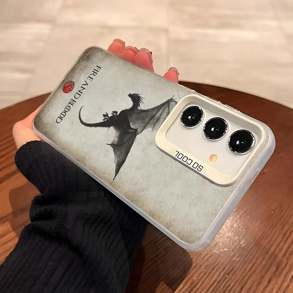 G-Game Of Thrones Phone Case For Samsung S25 Ultra S23 S22 S21 S20 Ultra Plus S24 Fe A57 A37 A17 Color Silver Cover
