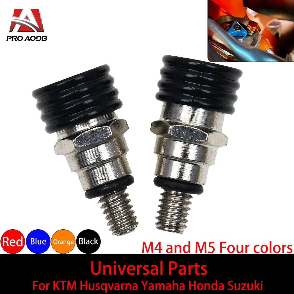 

M4×0.7 M5×0.8 Motocross Universal Parts Bleed Waterproof Front Fork Bleeder Relief Valve For Yamaha Suzuki Kawasaki Honda KTM