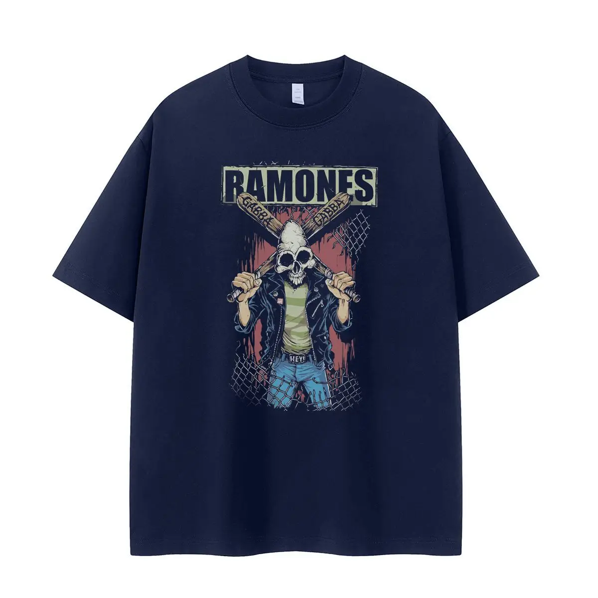 RAMONES The Ramones Band Маленький дизайн Ретро Американский уличный панк с заниженными плечами Рок Мужская и женская футболка с коротким рукавом