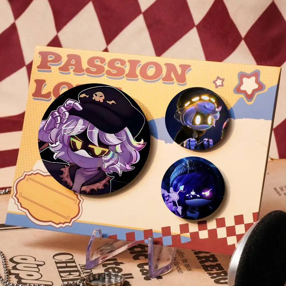 Anime M-Murder Drone For Badge Laser Holographic Custom Badge Image Metal Lapel Pin Brooch For Clothing Backpack Decorative