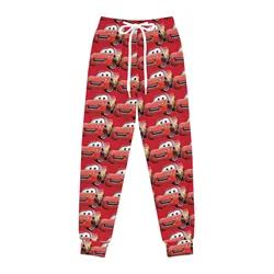 2025 New Year's Eve Lightning Mcqueen And Sally Couple's Pajamas Pants Men's And Women's Fashionable Casual Y2k Sports Pants