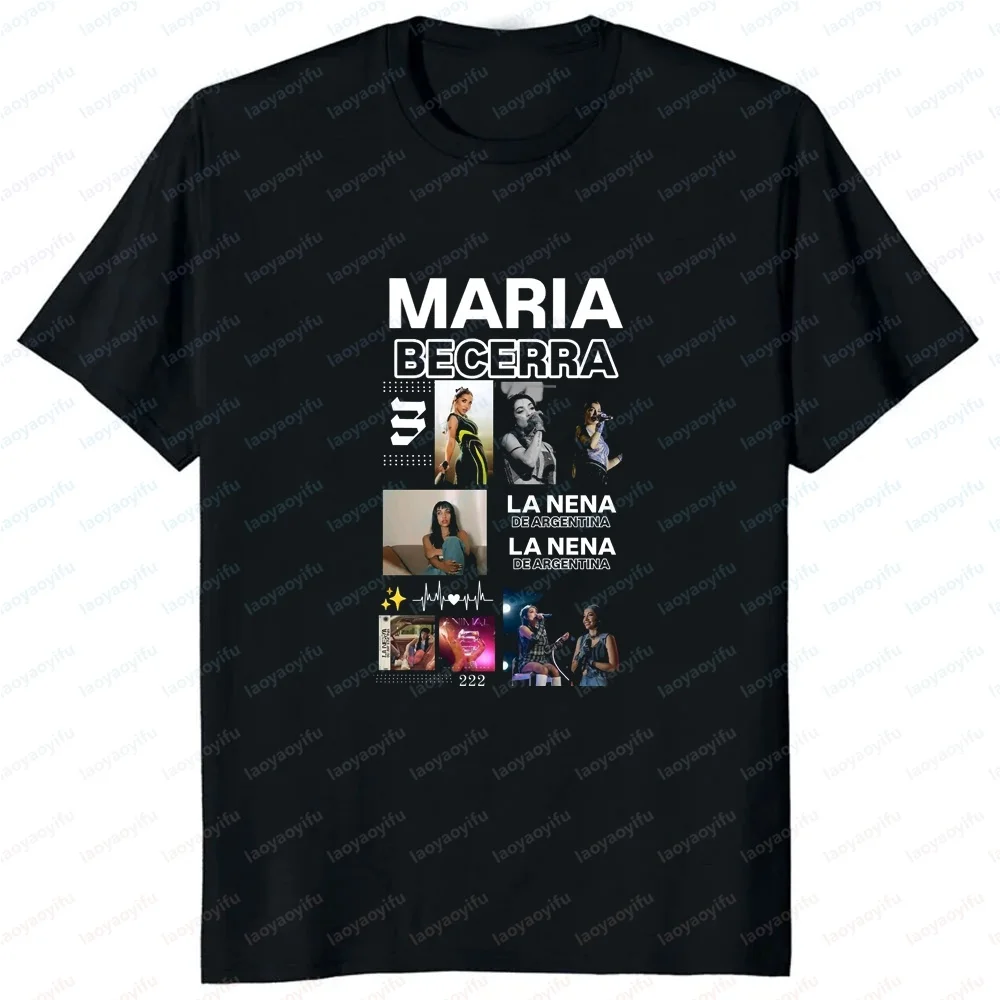 Maria Becerra - Summer Trend Short-Sleeved Men's and Women's Universal Shirt Pattern Large-Sized Comfortable T-Shirt