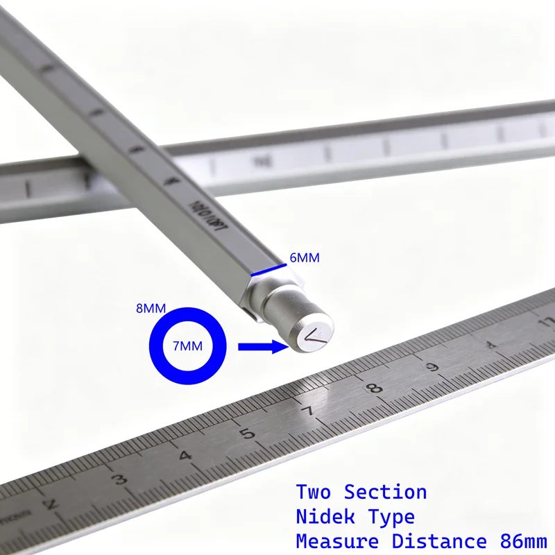 Optometric Phoropter Nidek Standard Near Vision Test Set of Nearpoint Rotochart Rod Card and Holder Two Section Post