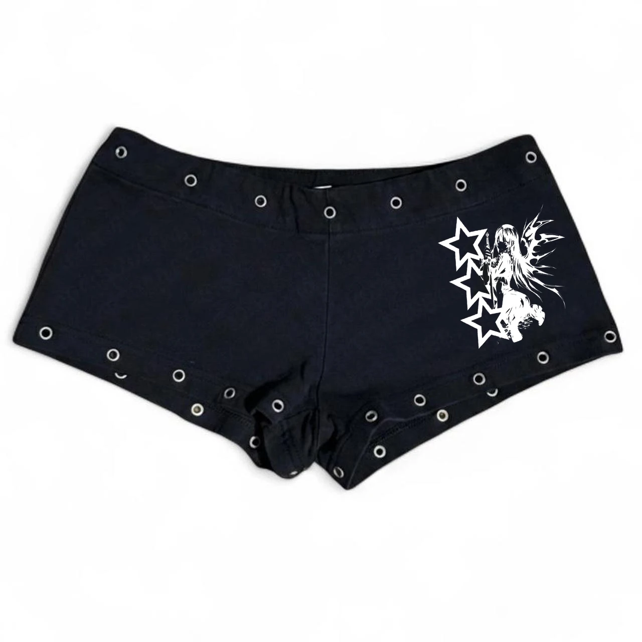 

Женская модная одежда в стиле эмо: черные повседневные брюки с принтом в виде гвоздей, Y2K, сексуальные, облегающие, универсальные, с низкой талией, в готическом стиле, для уличной моды и хип-хопа.