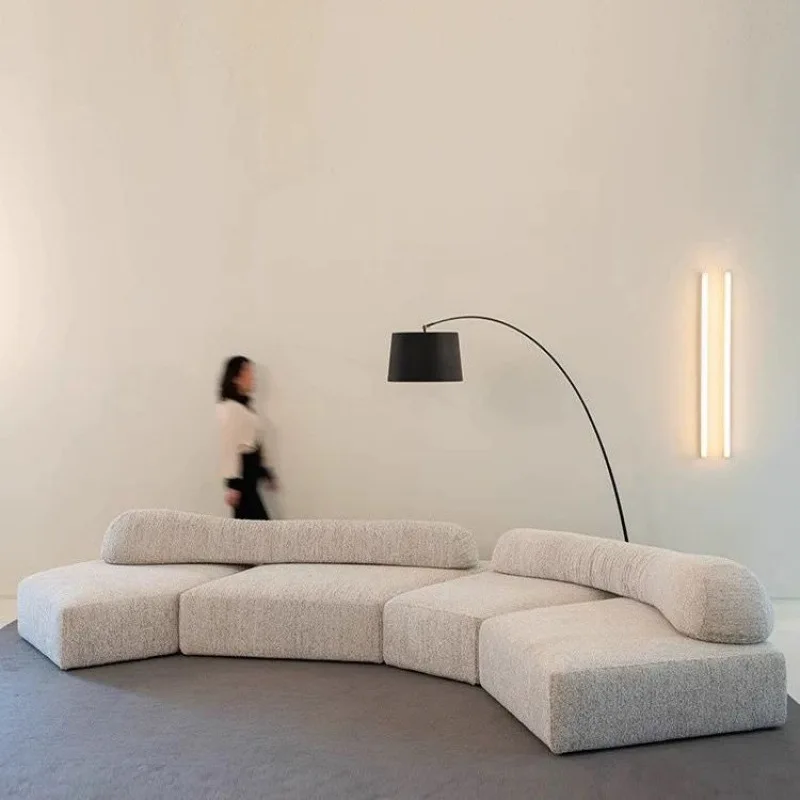 Rock fabric sofa large apartment creative special-shaped module irregular combination villa large flat floor