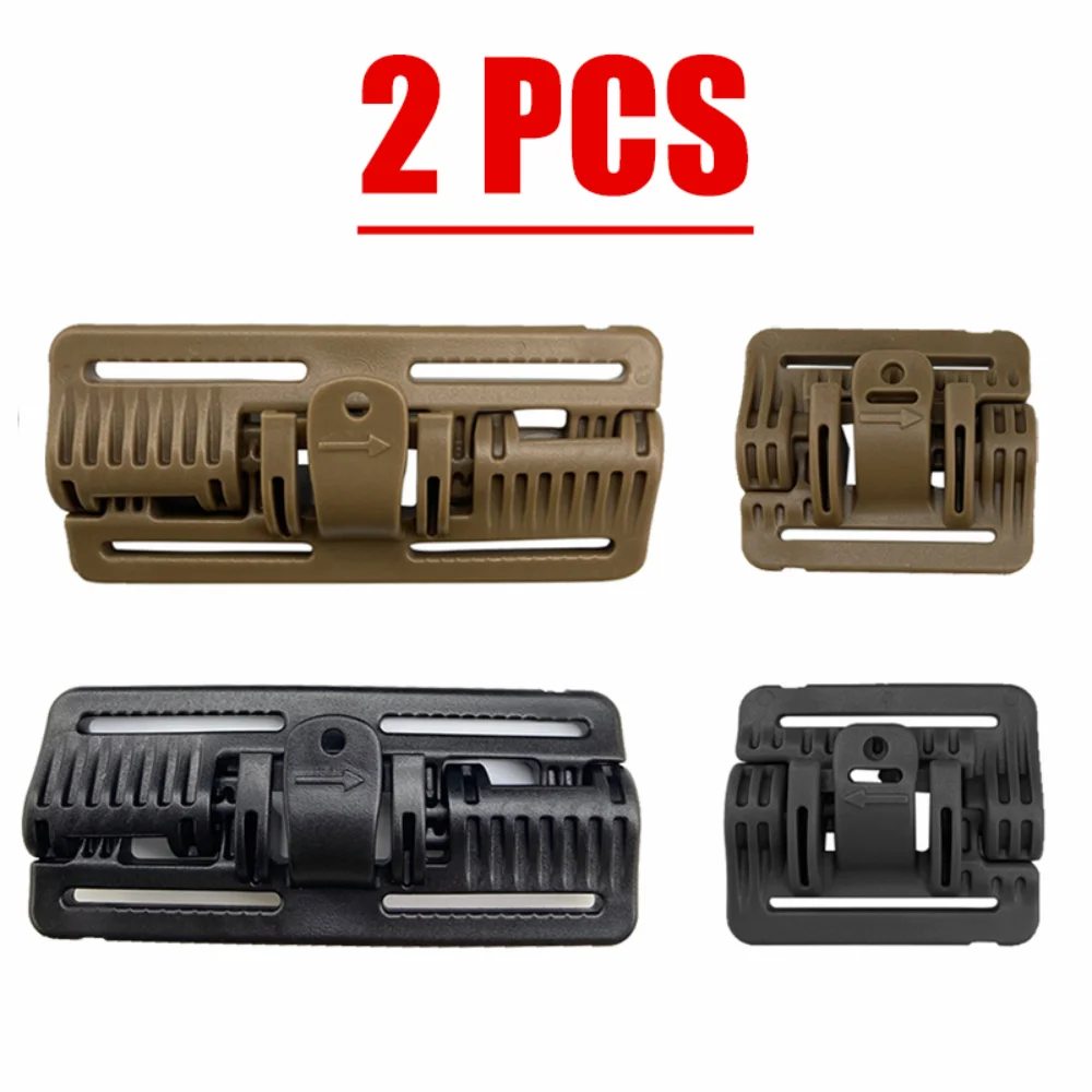 2PCS Tactical Vest Quick Release Buckle Slider Molle Strip Module Strip Buckle Quick Disassembly Tactical Fixture Kit Hunting