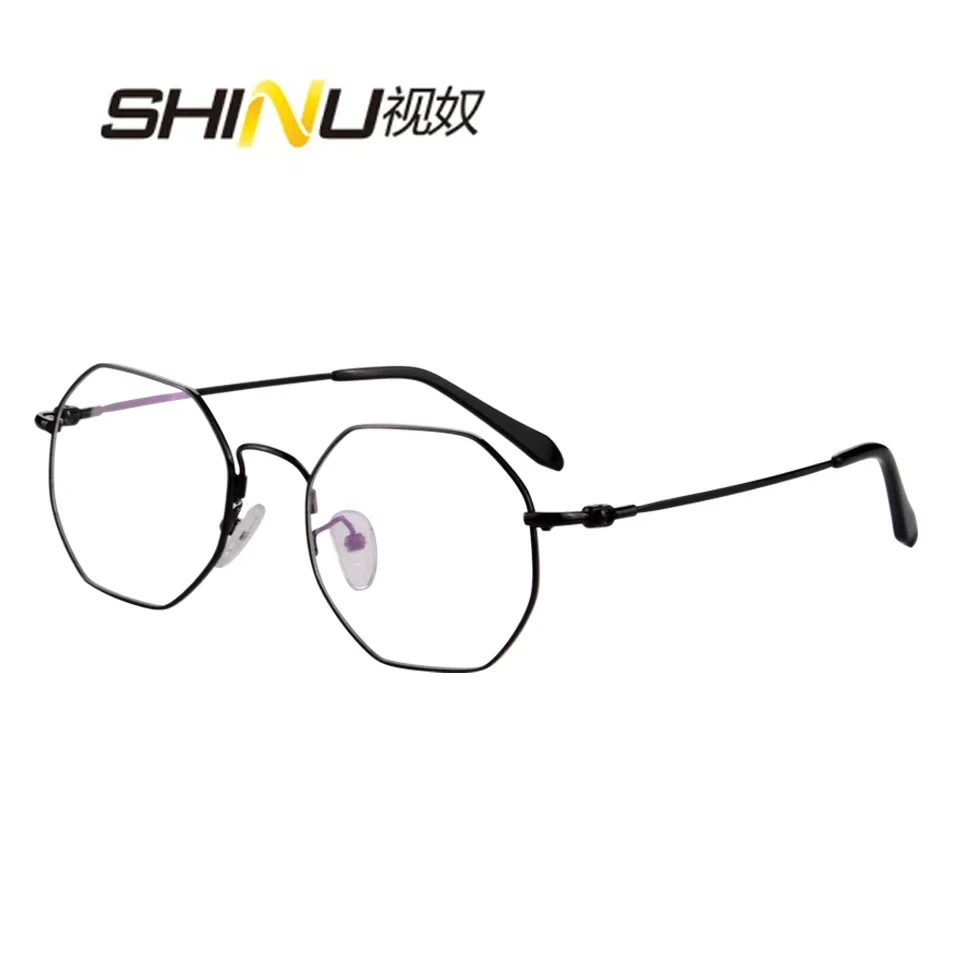 

SHINU Anti Blue Ray Multifocal Progressive Reading Glasses Women Men Diopter Presbyopic Eyeglasses See Near Far customized