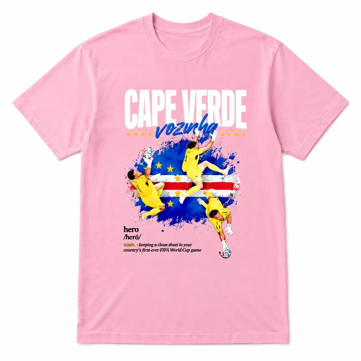 Vozinha Cape Verde National Football Team Hero Casual Short Sleeve T Shirt For Men Women