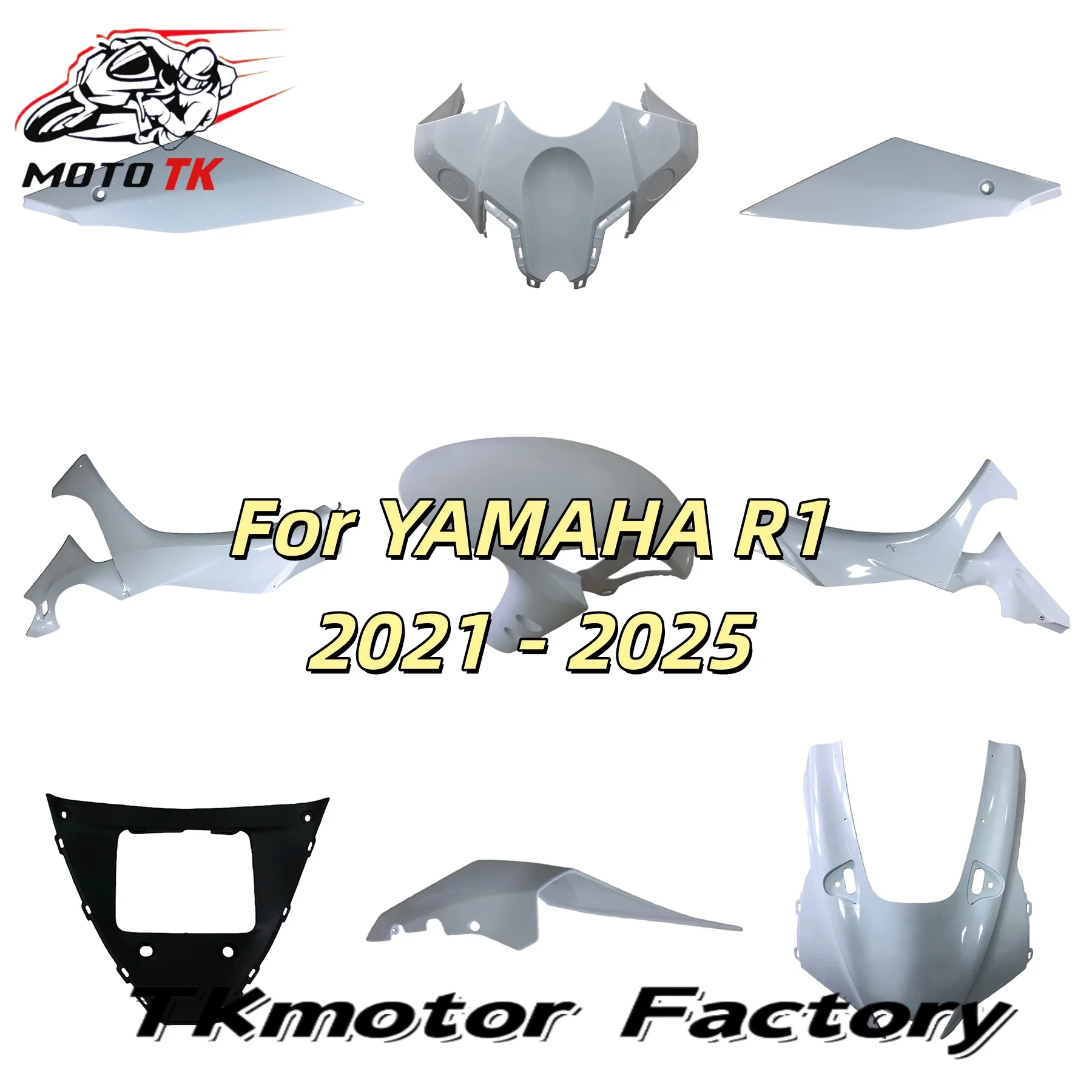 

New ABS Motorcycle Fairing Kit For Yamaha YZF R1 2020 2021 2022 2023 2024 2025 YZF-R1 Full Fairings Kits Unpainted Bodywork