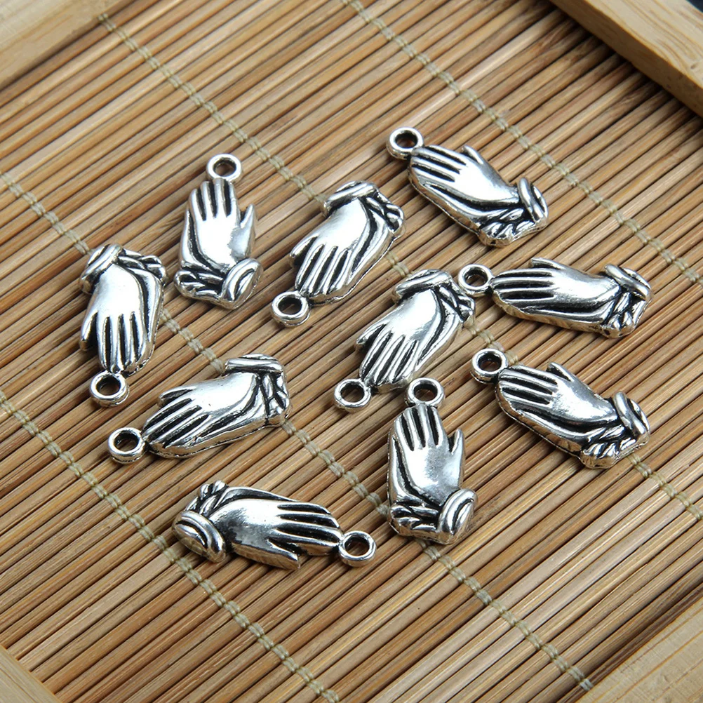 

5Packs Handmade Alloy Pendant Zen Gesture Charm DIY Jewelry Accessories for Necklace Bracelet Alloy DIY Pendant
