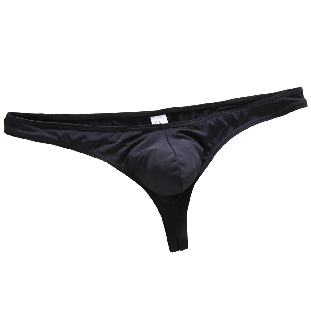 

For Daily Use G-String Underwear Low Waist Briefs Breathable Underpants Elastic Material Regular Length Solid Color Style