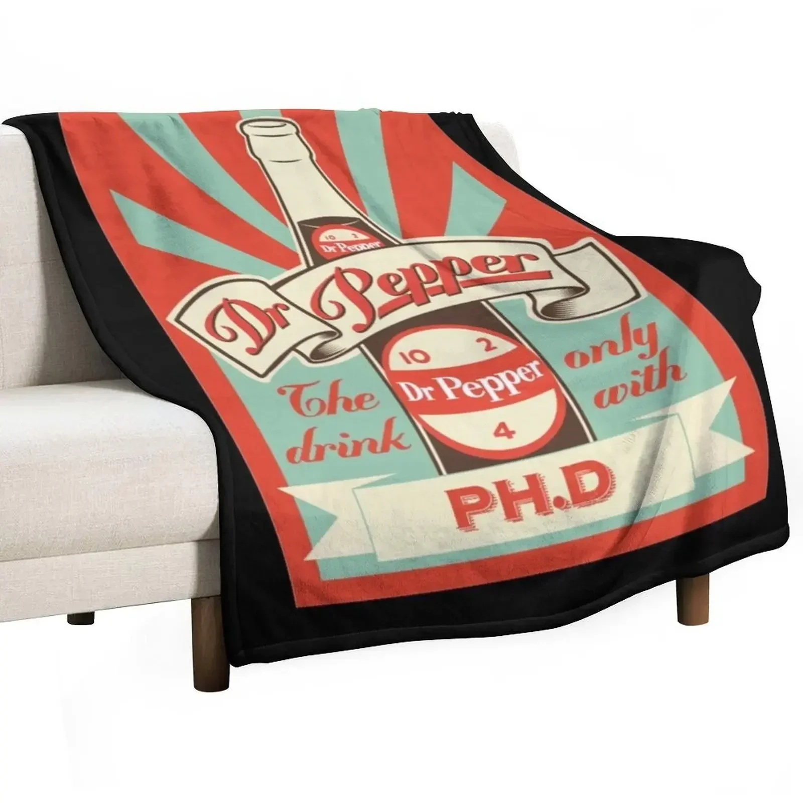 

Dr. Pepper Vintage Throw Blanket Travel Vintage Blankets