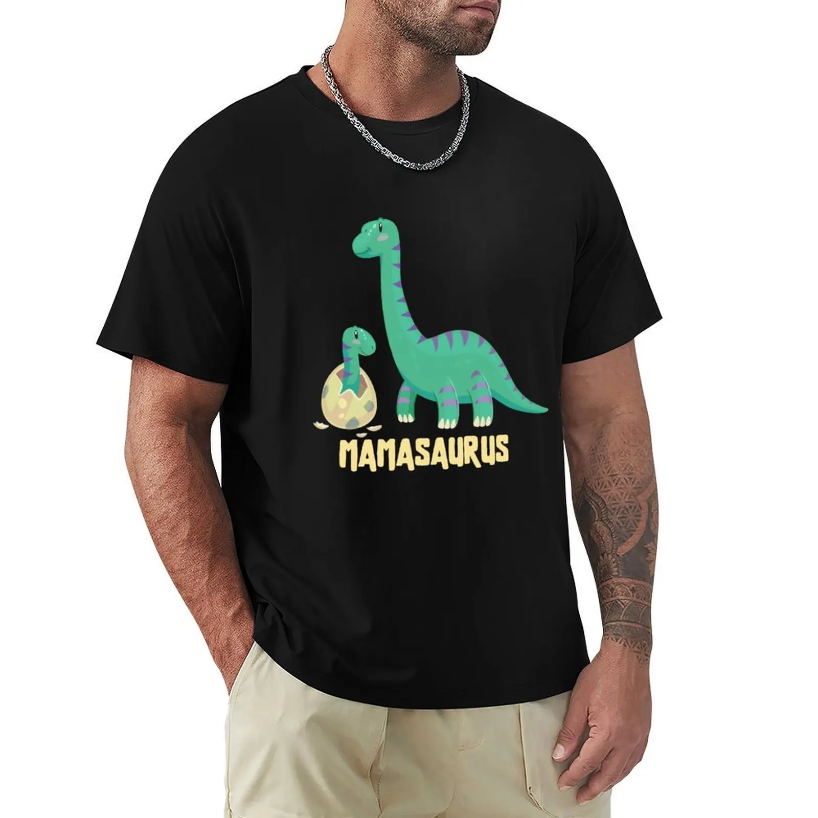 

mamasaurus and babaysaurus mother day gift T-Shirt customs design your own plus size tops new edition men clothing
