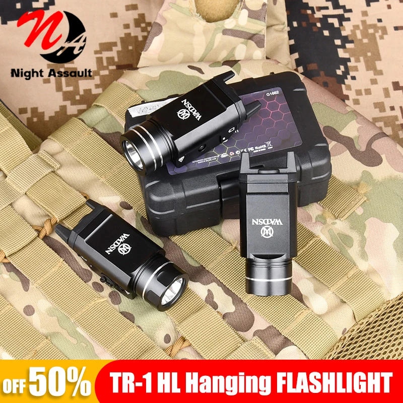 

WADSN Tactic TR-1 HL Hanging Pistol Light Strobe Metal 800 Lumens Powerful Flashlight For Glock 17 19 X300 X400 Hunting Airsoft