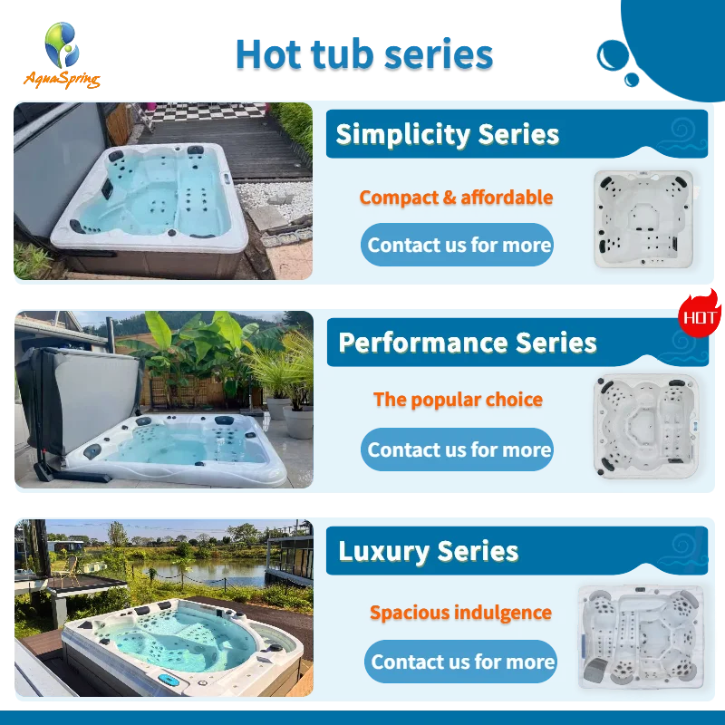 6 Person whirlpool Bathtub Massage Spa Luxury Jacuzzier Outdoor Spa with 176 Jets and 35 Colorful LED Lights Hot Tub view 5