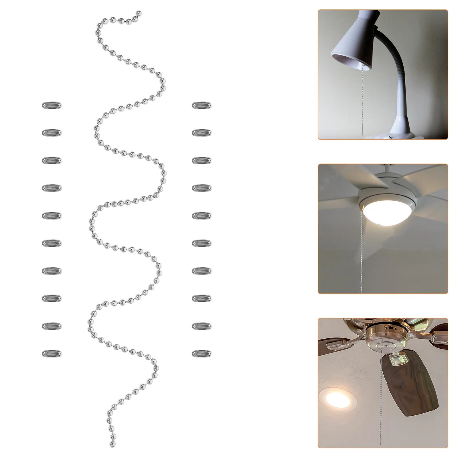 

Connector Industrial Wall Lights Wifi Ceiling Fan Pull Chain Extension Pendant with Extender Matching Lamp Accessories Beaded