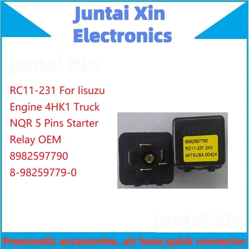 1PCS/LOT RC11-231 For Iisuzu Engine 4HK1 Truck NQR 5 Pins Starter Relay OEM 8982597790 8-98259779-0
