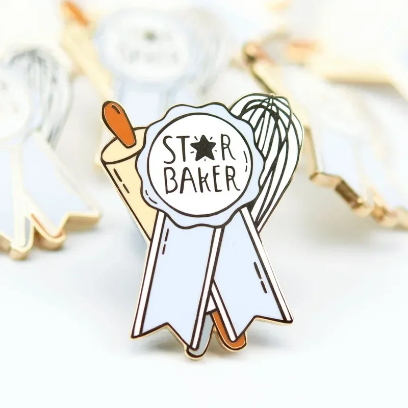 STAR BAKER Hard Enamel Pin Lapel Pins Badge Brooch