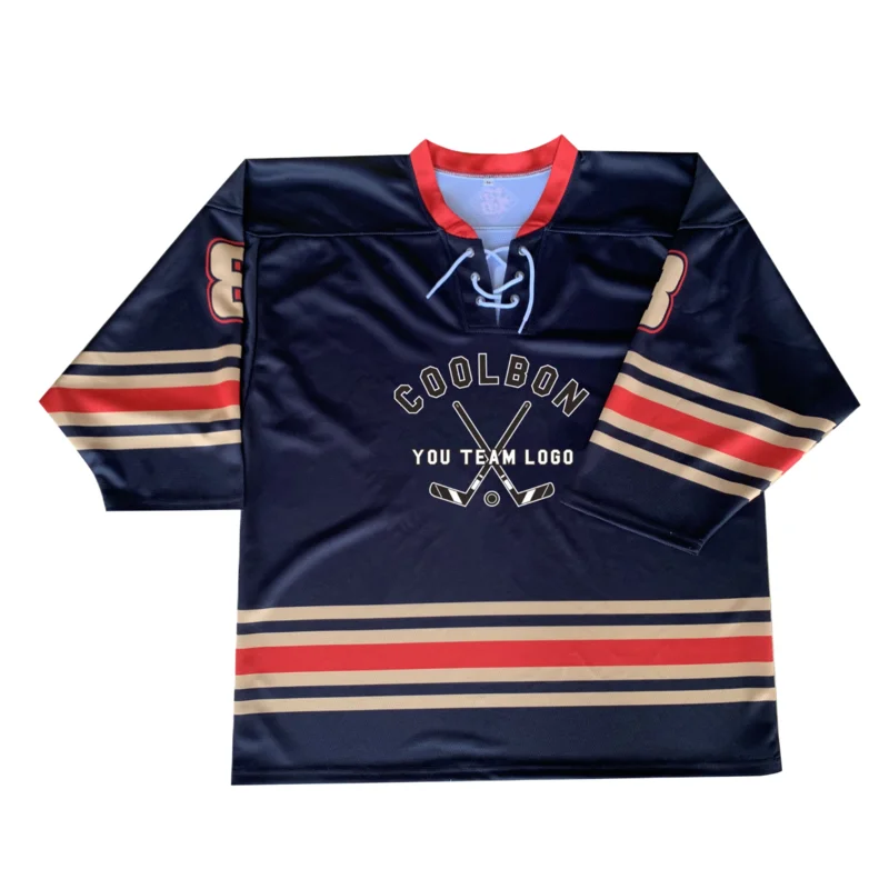 Ice Hockey Jersey Sublimation Logos Print Customizable Team Sports Apparel for Men