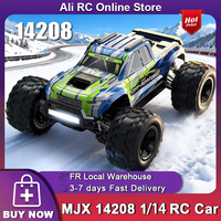 (in stock)New MJX HYPER GO 14208 1/14 Brushless RC Car 41KM/H High-Speed Monster 2.4G Remote Control Truck Off-Road Vehicle Climbing Car RTR 1:14 RC model Toy Boy Gift