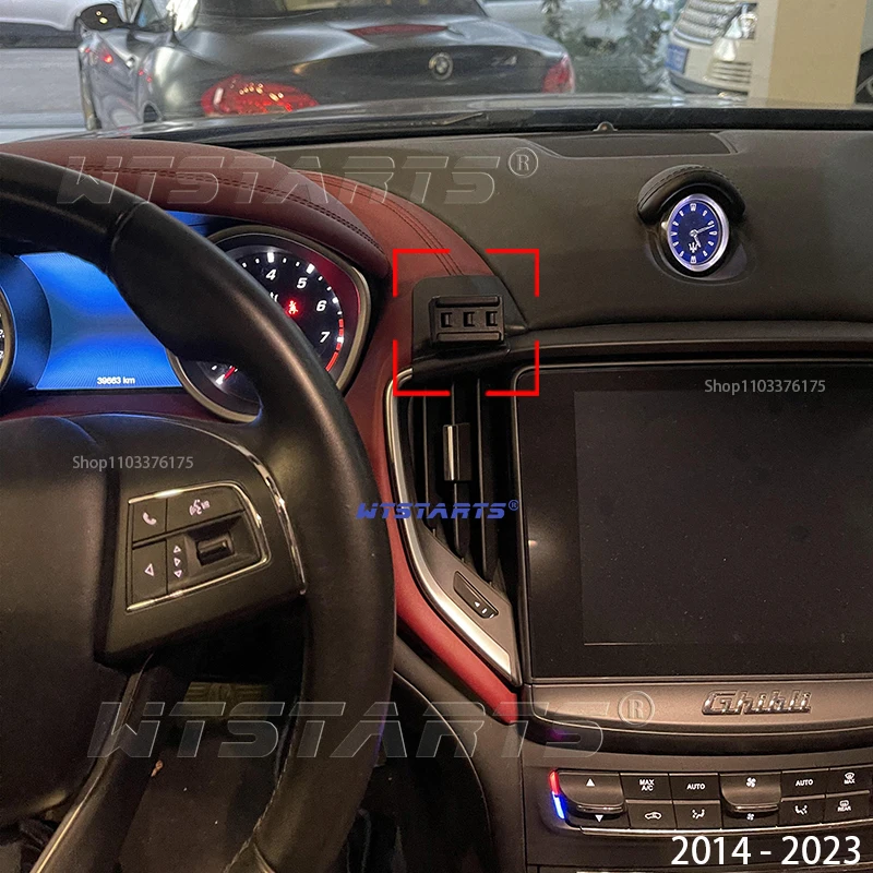 For Maserati Ghibli 2014-2023 Adjustable Car Phone Holder Mobile Mount Gravity GPS Rotatable Navigation  Bracket Car Accessories