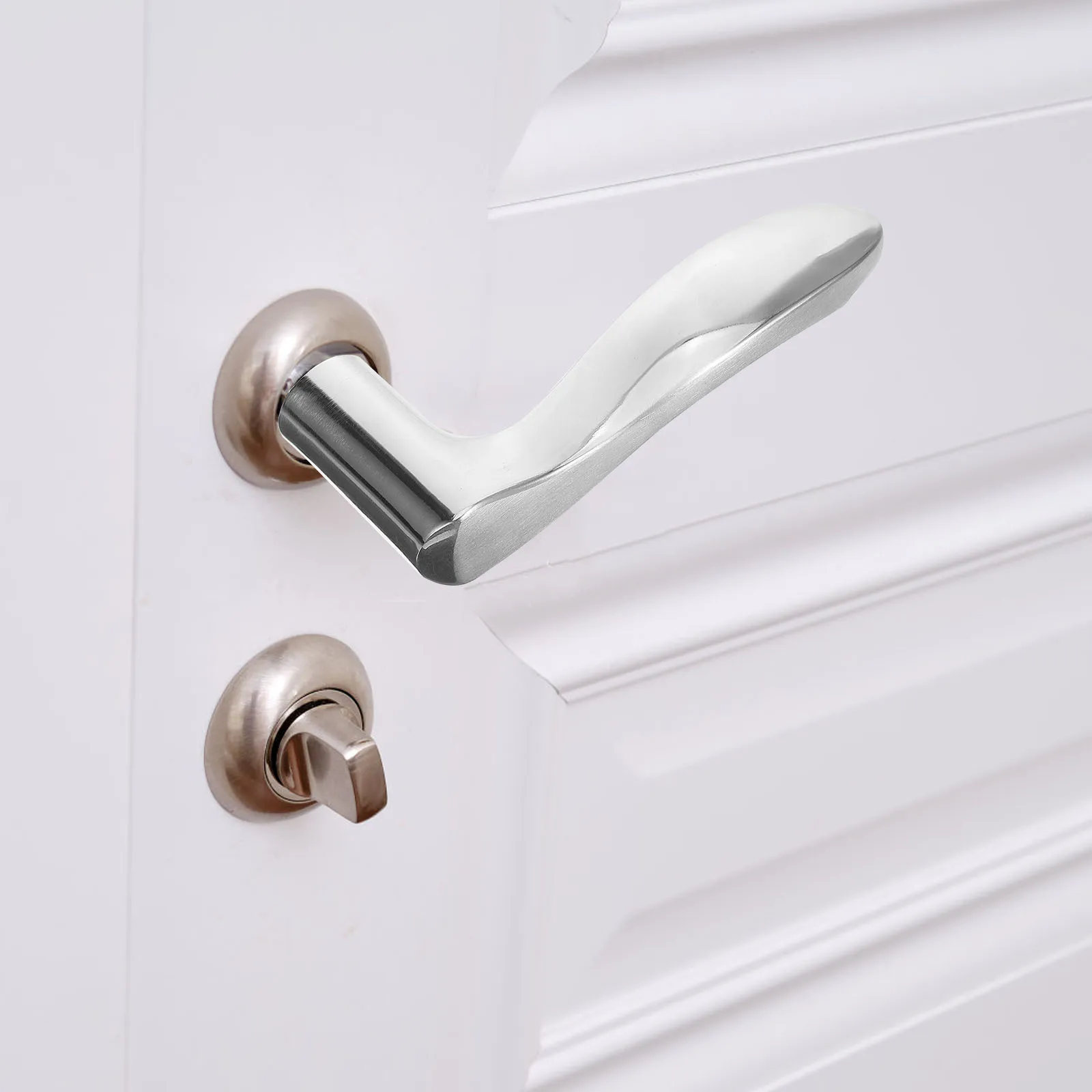 

Stainless Steel Door Handle For Bedroom Bathroom Toilet Door Knob Replacement Accessory Privacy Pull Front Entry Closet Pantry