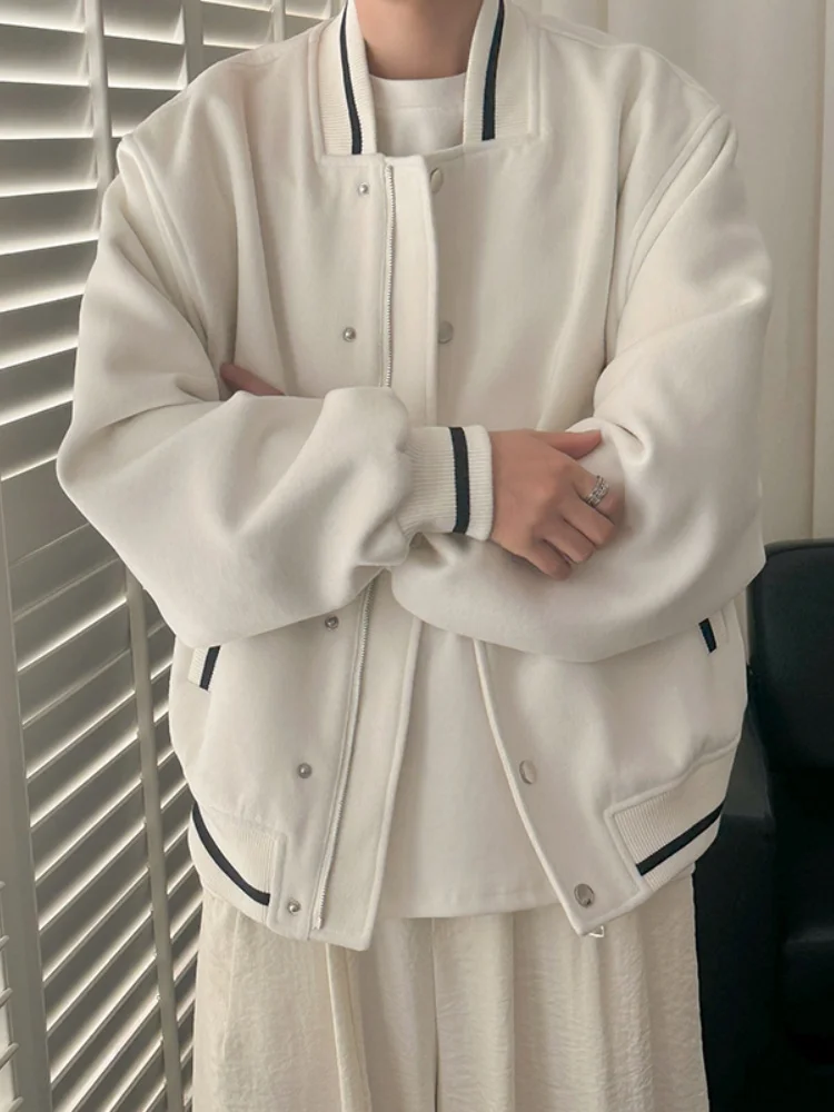 

Американская винтажная бейсбольная куртка-бомбер мужская шерстяная демисезонная молодежная куртка-пилот свободного кроя с декоративными пуговицами