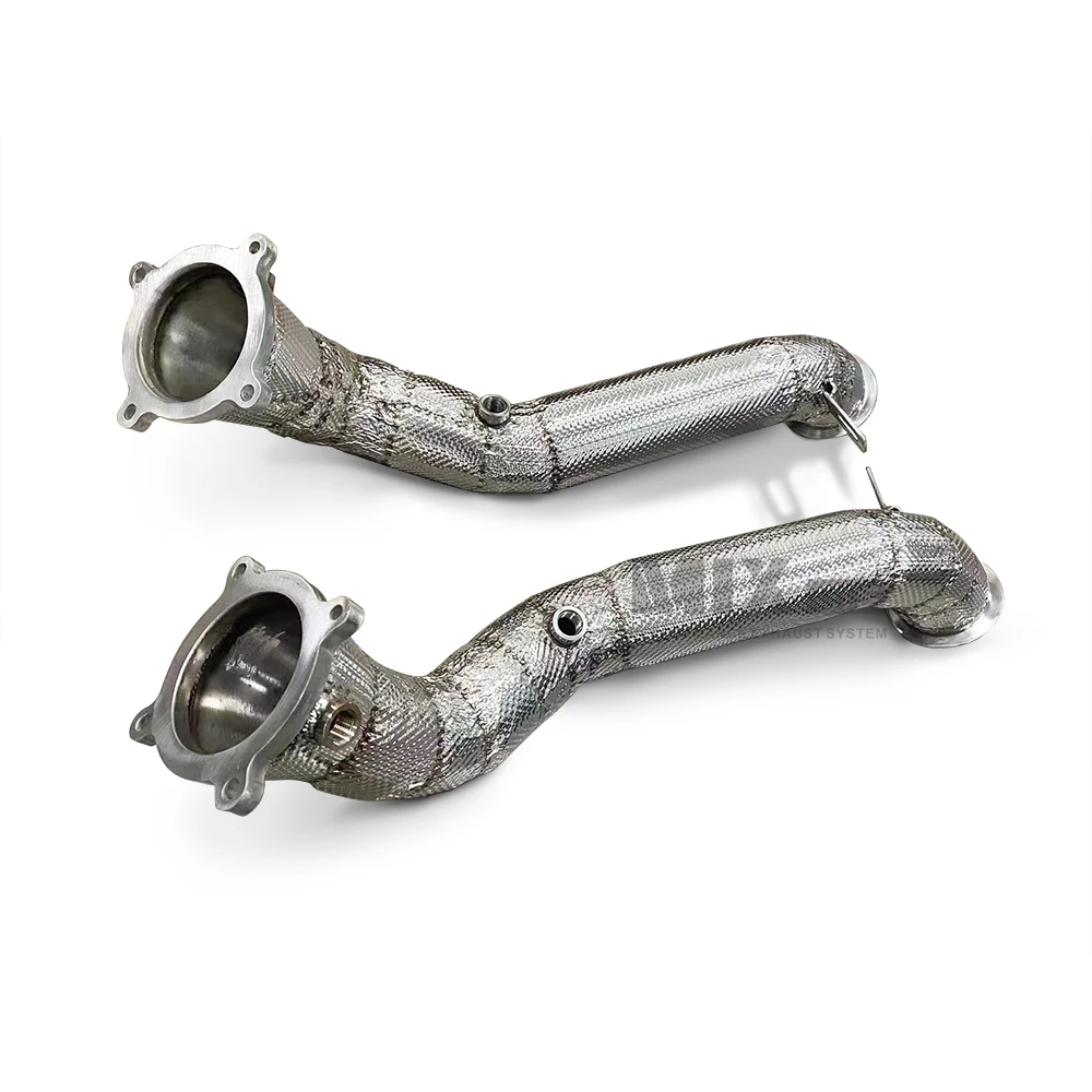 

Hot selling used For McLaren 720 720S SS304Heat Shield Downpipe Stainless Steel Performance Catless Exhaust System