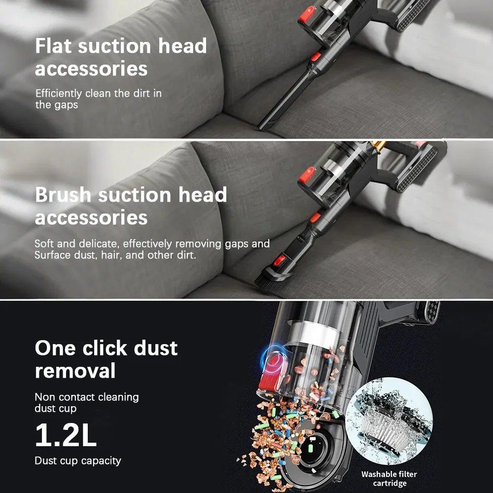 Blossom V22 45kPA Cordless Handheld Vacuum Cleaner Touch Screen Smart Dust Sensor Auto Speed Control for Home Carpet Clean