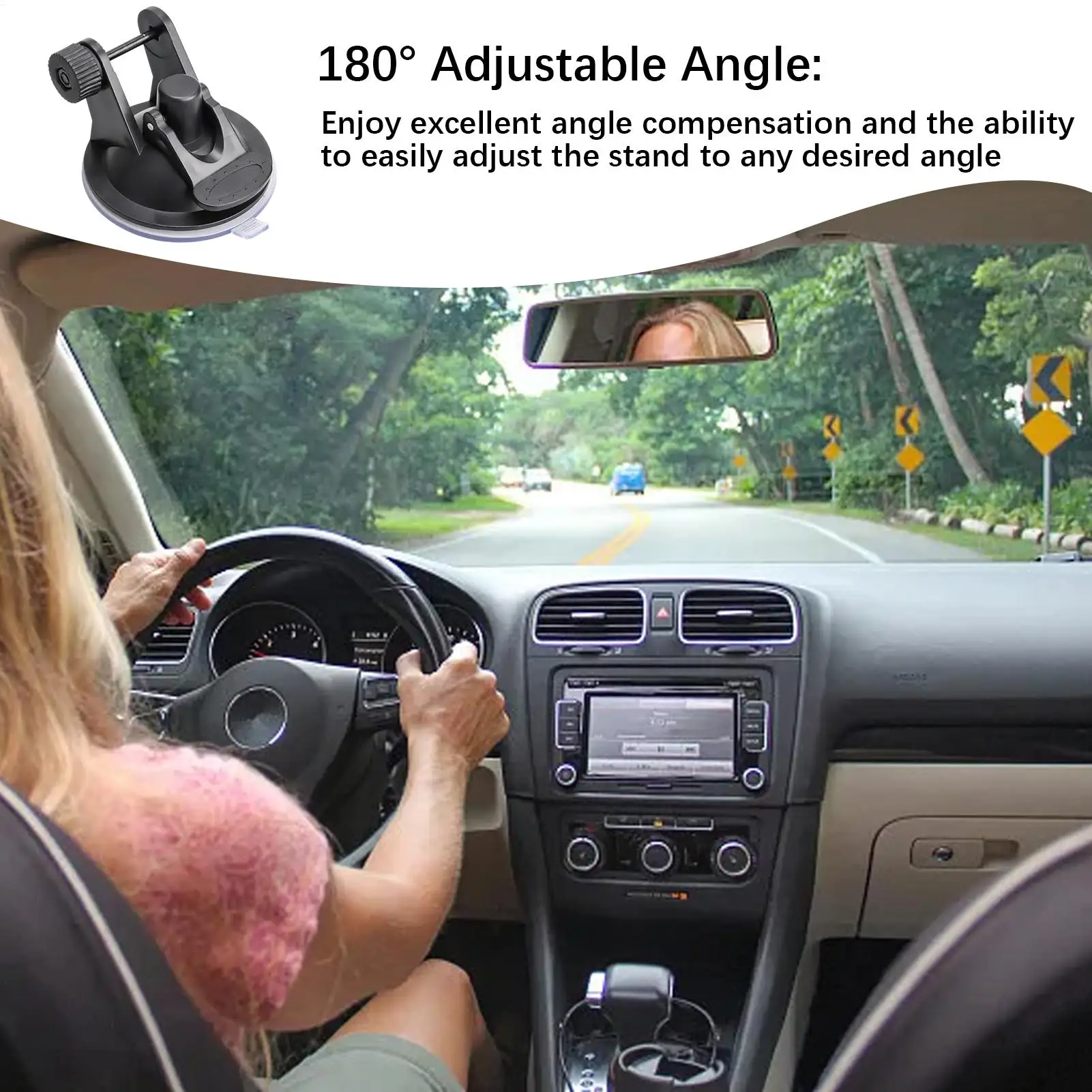 Car Camera Mount 180 Degree Adjustable Versatile Dash Camera Mount Car Dashboard Windshield Driving Recorder GPS Accessories