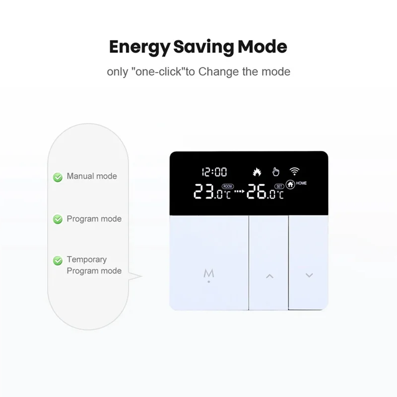 Умный термостат Tuya Wi-Fi, температура воды, электрический подогрев пола, контроллер газового котла для Яндекса, Алисы, Alexa (A), простой в использовании