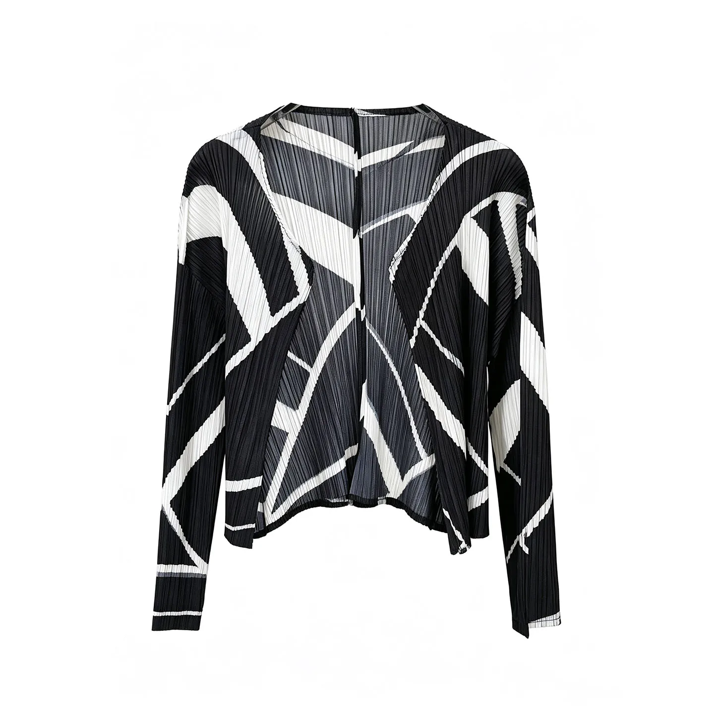 Fashionable Geometric Pleated Women's Set Three Houses Style Elegant Simple Summer Outfit Two-Piece Suite for Women