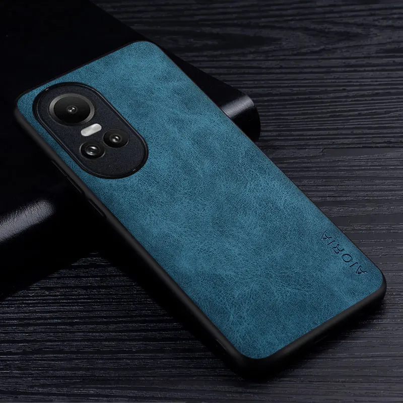 Premium PU Leather Case for Oppo Reno 10 Pro Reno10 Pro 5G Scratch-Resistant Solid Color Cover for oppo reno10 pro plus coque
