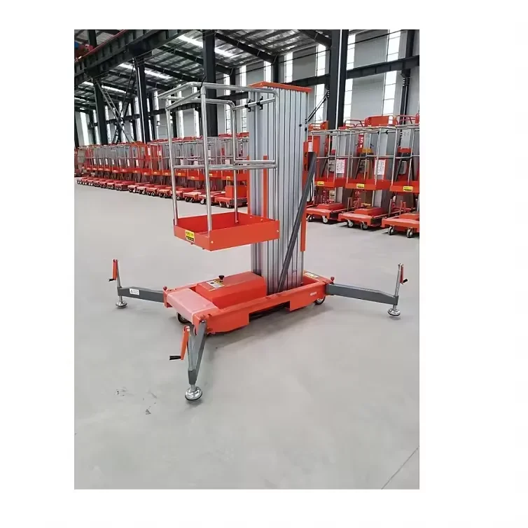Macchina di sollevamento della Cina della piattaforma di sollevamento del lavoro aereo della lega di alluminio dell'ascensore singolo dell'uomo di fabbrica della Cina 150kg per l'edilizia