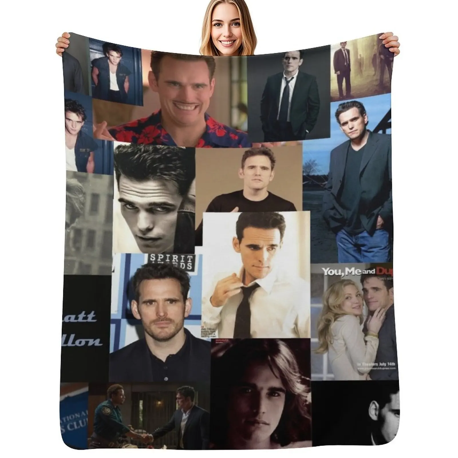 

Matt Dillon Abstract Collage Throw Blanket Foldable Soft Warm Blanket for Outdoor Use