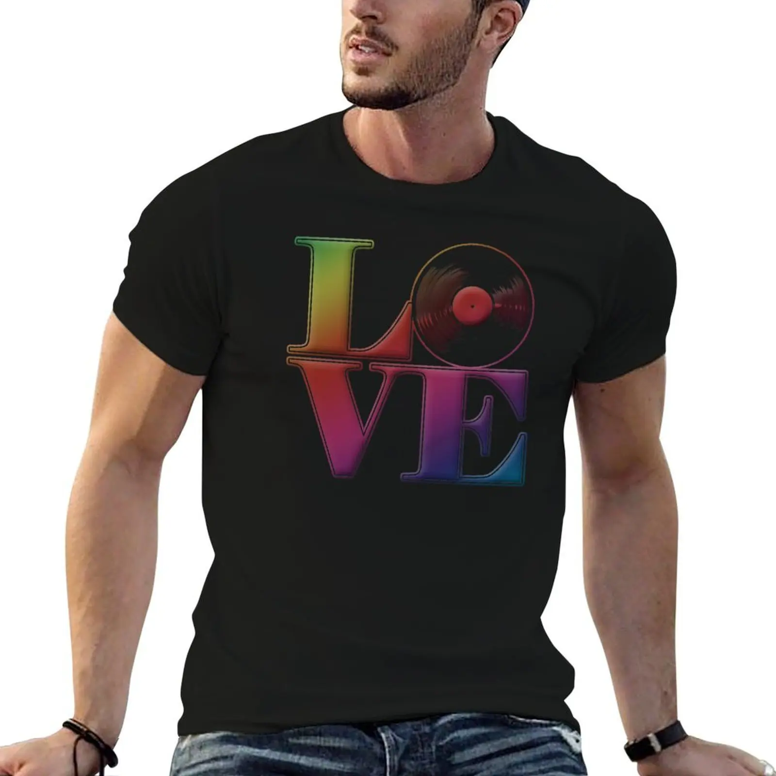 

Vinyl Love T-Shirt anime tshirt cotton t shirt man man t shirt summer T-shirt