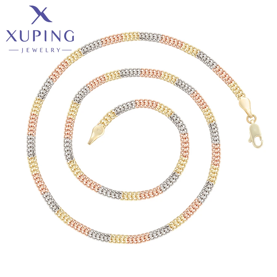 Xuping Jewelry New Arrival 45cm American Simple Style Multicolor Chain Necklace for Women Girls Exquisite Gift X000771951