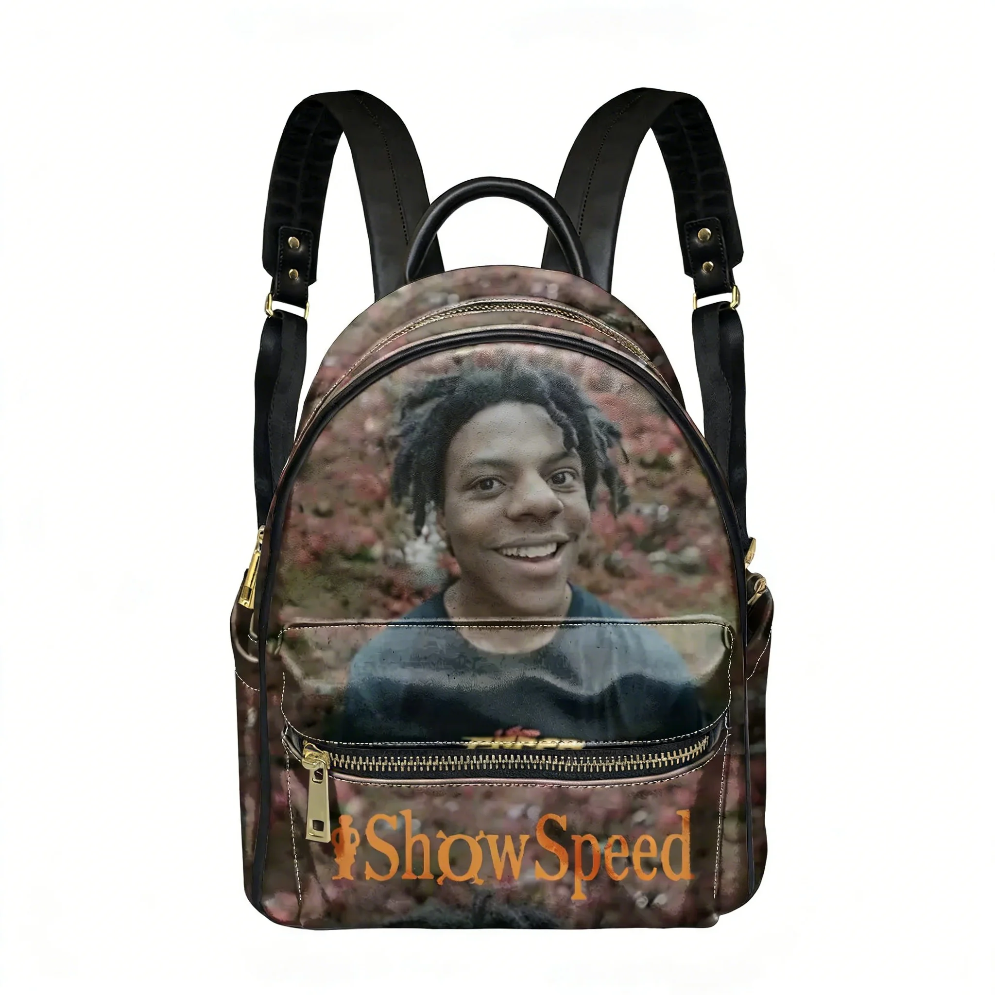 

IShowSpeed Hip hop Rap Singer Backpack Womens Men Personalized Double Shoulder Bag Business Travel Bookbag Rucksack Gift Daypack
