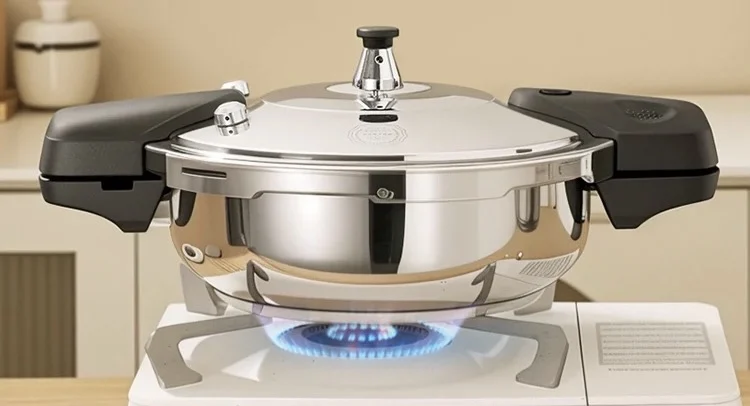 Polished Stainless Steel Pressure Cooker Safety Pressure Pot