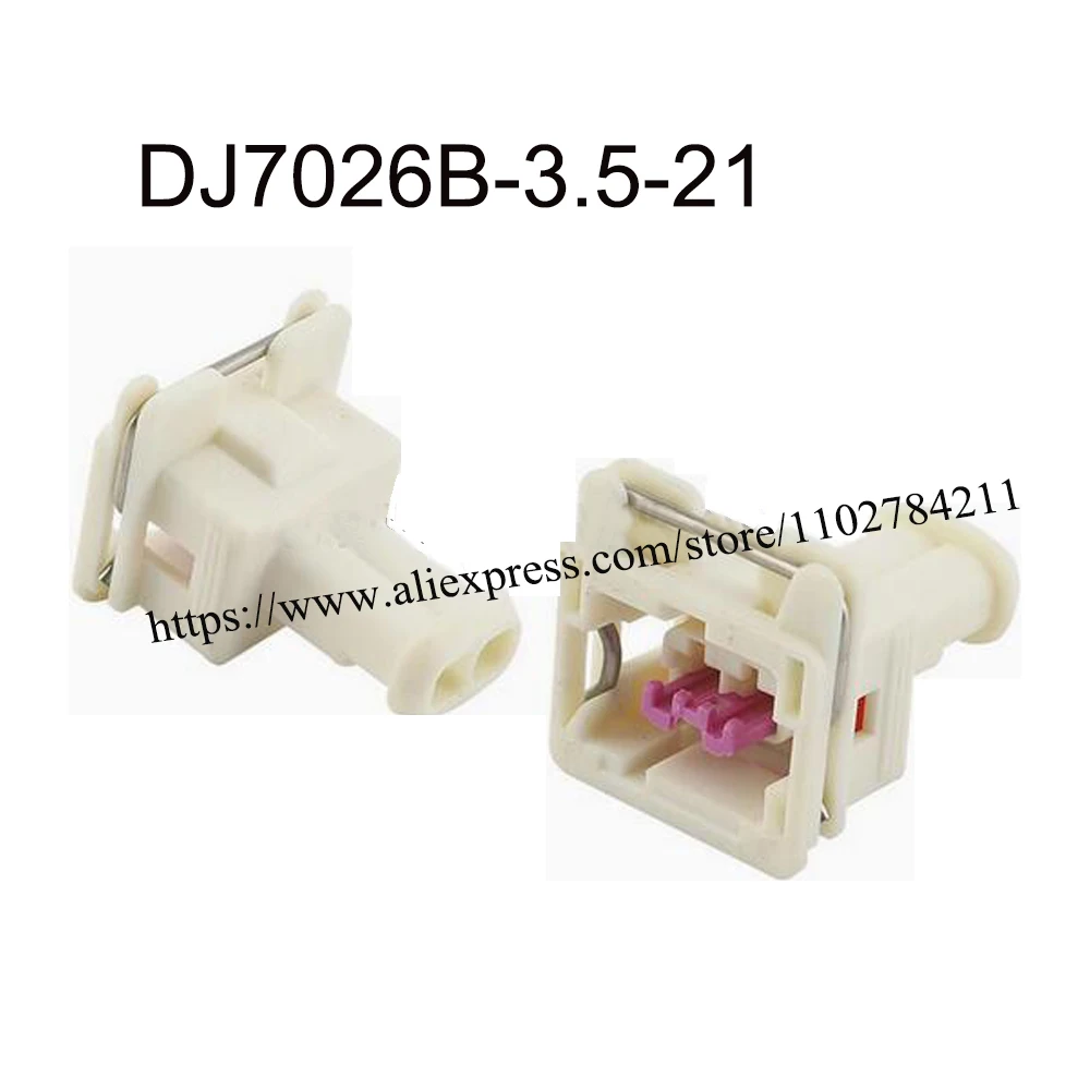 200PCS DJ7026B-3.5-21 automotive Waterproof female wire connector terminal plug 2 pin socket seal