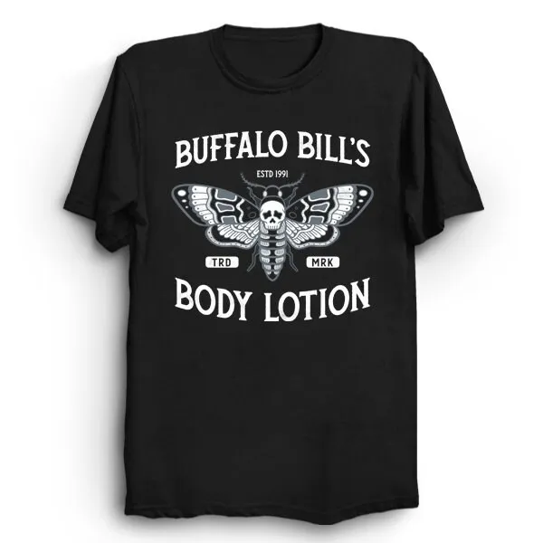 Buffalo Bill Body Lotion T Shirt Silence of the Lambs Gothic Horror Moth Creepy Cute Goth Tattoo