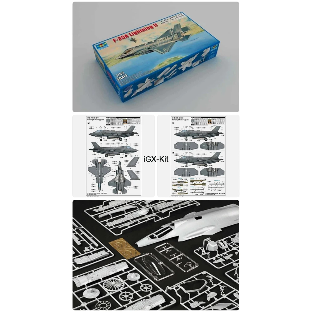 Trumpeter 03231 1/32 Scale US F35 F-35 F35A F-35A Lightning Fighter Aircraft Craft Hobby Assembly Plastic Model Building Kit